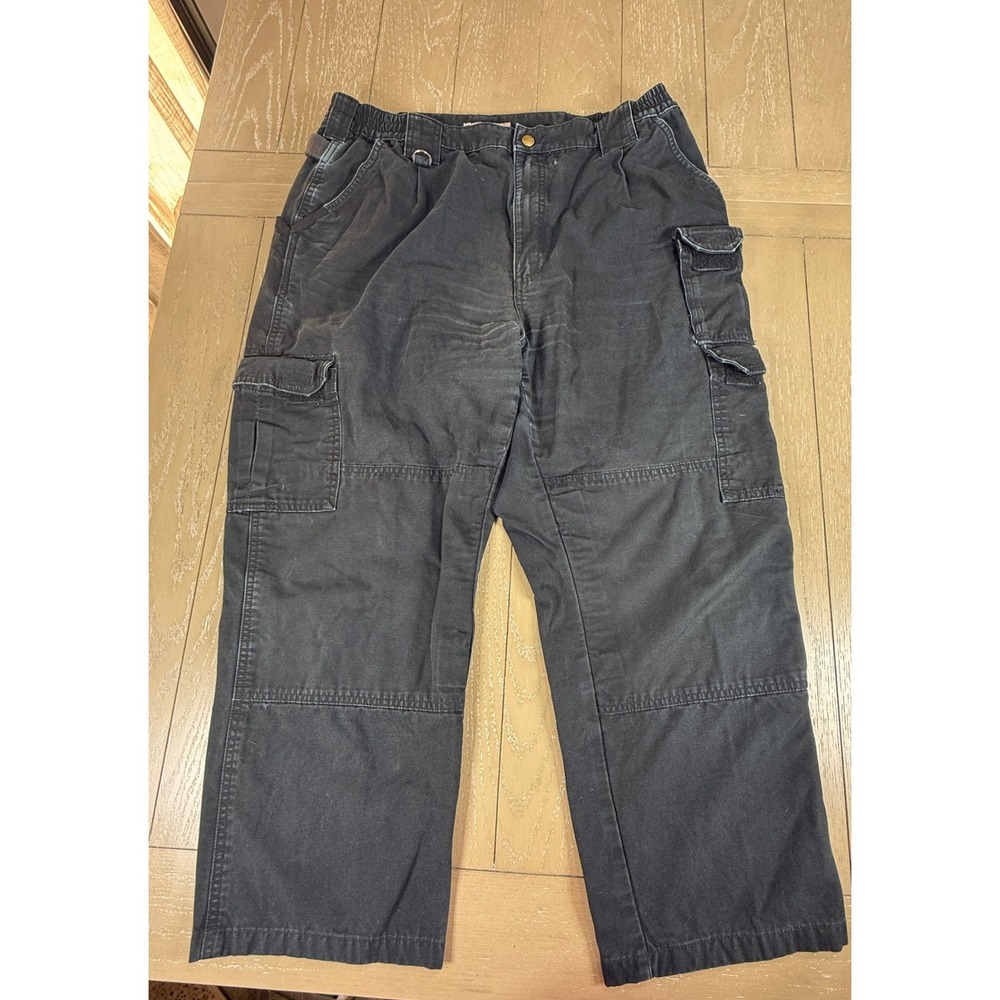 5.11 Tactical Cargo Pants Mens 38x30 Black Utility Work Duty Pants Canvas - Picture 3 of 16